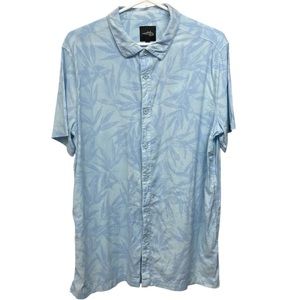 Reel Life Men’s Light Blue Tropical Hawaiian style short sleeve Shirt L …